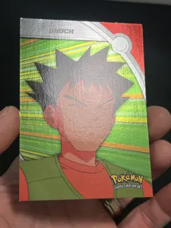 Topps Pokemon Series 3 Brock HV8 Foil TV Animation Blue Logo Heroes & Villians - Image 2