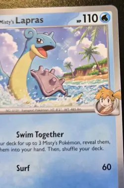 Misty's Lapras 050/182 Common Scarlet & Violet: Destined Rivals Pokemon TCG - Image 3