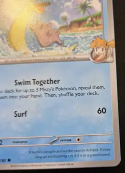 Misty's Lapras 050/182 Common Scarlet & Violet: Destined Rivals Pokemon TCG - Image 5