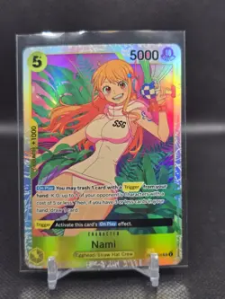 Nami One Piece Holo OP08-106 SR NM TCG Two Legends Foil - Image 1