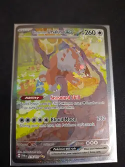 Pokemon TCG Bloodmoon Ursaluna EX Twilight Masquerade Card 216/167 NM Condition - Image 1