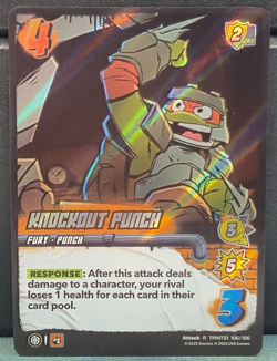 Knockout Punch R 106/186 RARE FOIL UniVersus TMNT TMNT01 Near Mint Card Game TCG - Image 1