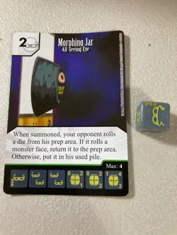 DICE MASTERS YU-GI-OH CARD WITH DICE #060 Morphing Jar All-Seeing Eye - Image 1