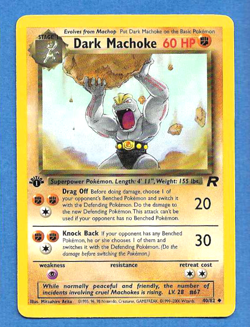DARK MACHOKE 2000 POKEMON TEAM ROCKET 1ST EDITION UNCOMMON CARD 40/82 NMMT - Image 1