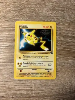 Pokemon Pikachu the First Movie Kids WB Promo Card 4 WOTC Black Star Stamped - Image 1