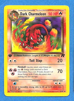 DARK CHARMELEON 2000 POKEMON TEAM ROCKET 1ST EDITION UNCOMMON CARD 32/82 NMMT - Image 1