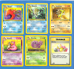LOT OF 6 DIFF 1999 POKEMON FOSSIL SET 1ST ED. UNCOMMON CARDS(#38,40,41,43,45,58) - Image 1