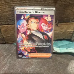 Pokemon TCG Destined Rivals Team Rockets Giovanni Full Art Card 238/182 - Image 1