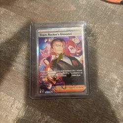 Pokemon TCG Destined Rivals Team Rockets Giovanni Full Art Card 238/182 - Image 4