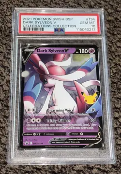 Dark Sylveon V SWSH134 Black Star Promo Holo Pokemon Card PSA 10 - Image 1