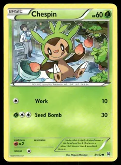 Pokemon Cards Chespin 8/162 BREAKthrough XY Common NM - Image 1