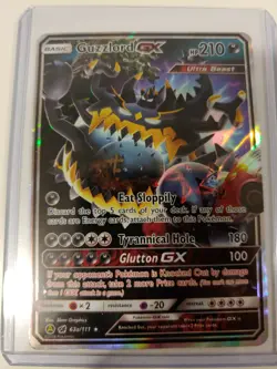 Pokemon 2018 Crimson Invasion Sun & Moon Guzzlord GX 63a/111 Rare Holo-Near Mint - Image 1