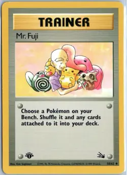 Pokemon Mr. Fuji 58/62 Fossil Non-Holo Uncommon NM - Image 1