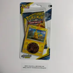 Pokemon TCG Sun & Moon Unbroken Bonds Blister Pack Pikachu Holo Promo SM183 Coin 728192498954 - Image 1