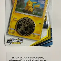 Pokemon TCG Sun & Moon Unbroken Bonds Blister Pack Pikachu Holo Promo SM183 Coin 728192498954 - Image 3