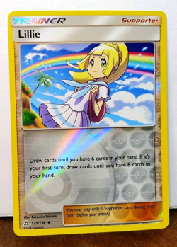POKEMON LILLIE 125/156 REVERSE HOLO TRAINER ULTRA PRISM LP-NM - Image 1