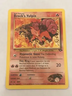Pokemon TCG Brock's Vulpix Gym Challenge Card 37/132 Regular LP Condition - Image 1