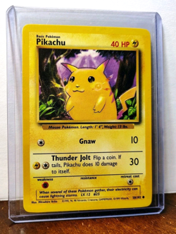POKEMON PIKACHU 58/102 YELLOW CHEEKS BASE SET LP-NM - Image 5