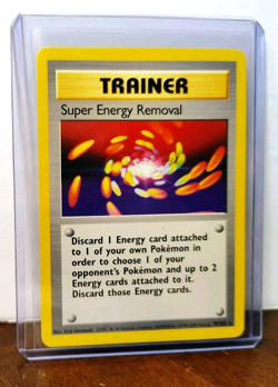 POKEMON SUPER ENERGY REMOVAL 79/102 RARE TRAINER BASE SET LP - Image 5