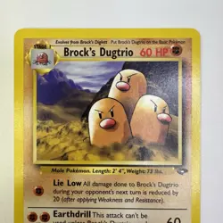 Brock's Dugtrio 22/132 Gym Challenge Regular Pokemon TCG NM - Image 2