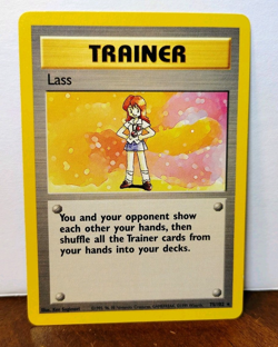 POKEMON LASS 75/102 RARE TRAINER BASE SET LP-NM - Image 1
