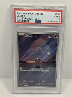 Cleffa Full Art 202/197 Illustration Rare 2023 Obsidian Flames PSA 9 Pokemon Tcg - Image 1