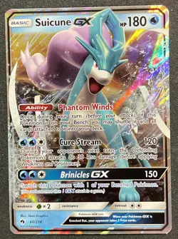 Pokemon Suicune GX 60/214 Ultra Rare Holo Lost Thunder NM/MT ENN Cards - Image 1