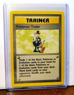 POKEMON TRADER 77/102 RARE TRAINER BASE SET LP-NM - Image 5