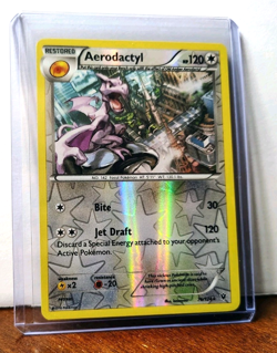 POKEMON AERODACTYL 76/124 REVERSE HOLO RARE FATES COLLIDE LP-NM - Image 5