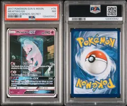 2017 Pokemon Sun and Moon Shining Legends Secret Rare Mewtwo Gx #78 PSA 7 - Image 3