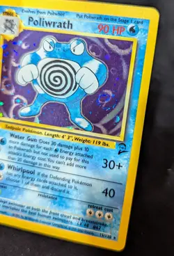 Pokemon TCG Poliwrath Base Set 2 15/130 Holo Unlimited Holo Rare (Swirl) - Image 4