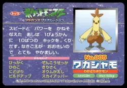 Combusken vs Treecko No. 005 Advanced Generation Topsun Pokemon Japanese ~ MP - Image 2