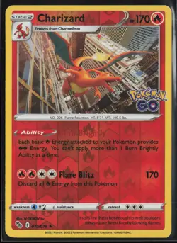 Charizard Reverse 10/78 - Pokemon Go - PTCG - NM - Image 1