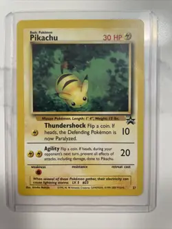 Pokemon TCG 2000 PIKACHU Black Star Promo #27 NM - Image 1