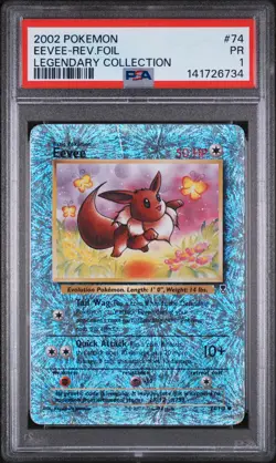 (POP 39) PSA 1 Eevee 74/110 Legendary Collection Reverse Holo Pokemon - Image 1
