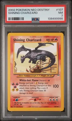 2002 POKEMON NEO DESTINY #107 SHINING CHARIZARD PSA 7 - Image 1