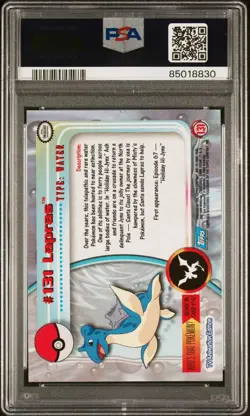 Lapras #131 - 2000 Topps Pokemon T.V Animation Series 3 Foil - PSA 9 Mint - Image 3