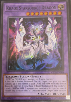 Yu-Gi-Oh! Khaos Starsource Dragon OP28-EN008 Super Rare OTS 28 Near Mint NM - Image 1