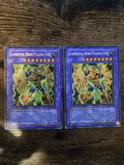 Yugioh Elemental Hero Plasma Vice Ct04-en006 1x Damaged 1x NM - Image 1