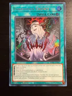 Forbidden Crown (SECRET RARE) BPRO-EN067 (MINT) 1st Edition Yu-Gi-Oh! Konami - Image 2