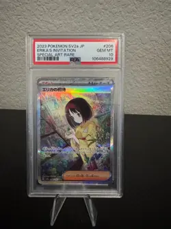PSA 10 GMT Erika's Invitation 206/165 Sv2a: Pokemon Card 151 Holo (Japanese) - Image 1