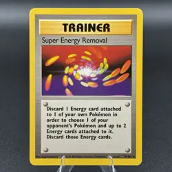 Pokemon TCG Base Set Trainer Super Energy Removal Card 79/102 Rare NM / LP - Image 1