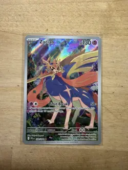 Zacian 100/094 Me02: Phantasmal Flames Holo Pokemon Card - Image 1