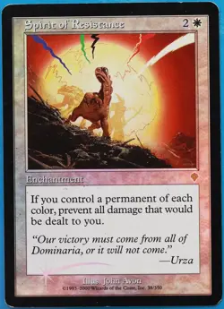 Spirit of Resistance FOIL Invasion HEAVILY PLD White Rare CARD (469628) ABUGames - Image 1