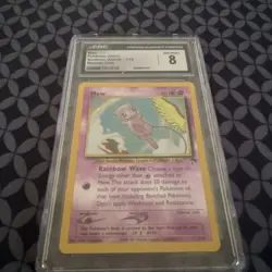 CGC 8 Mew 2001 Southern Islands 1/18 Reverse Holo Pokemon Card - Image 1