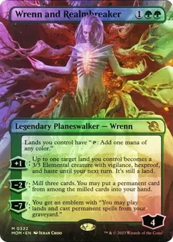 Wrenn and Realmbreaker (Borderless) -Foil Near Mint MTG March of the Machine 322 - Image 1