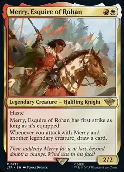 Merry, Esquire of Rohan (215) The Lord of the Rings: Tales of Middle-earth MTG - Image 1