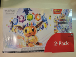 Pokemon TCG Prismatic Evolutions ETB with Booster Bundle Costco 2-Pack Sealed - Image 1