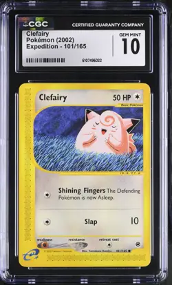 Pokemon English Clefairy 101/165 2002 Expedition CGC 10 not PSA - Image 1