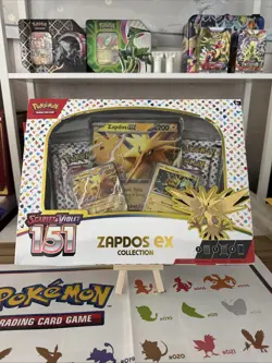 Pokemon - Scarlet & Violet 151 Zapdos ex Collection 4 Pack Box New SEALED - Image 1